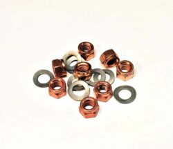 Exhaust Nuts and Washers, Copper Plated set......#95-0110-0