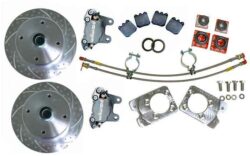 Disc Brake Conversion, Wilwood, Drilled & Slotted, Front, All Super....#87-0971